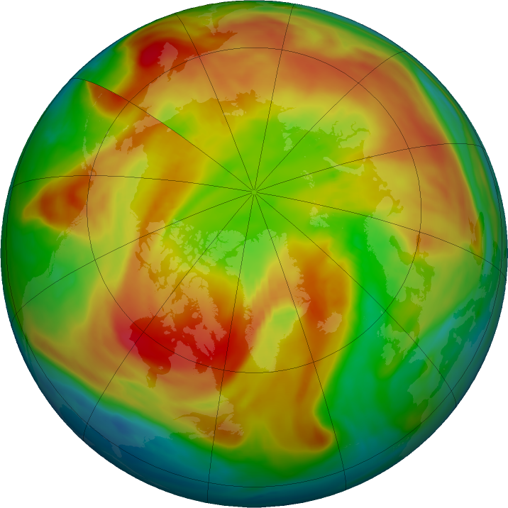 Arctic ozone map for 28 February 2021
